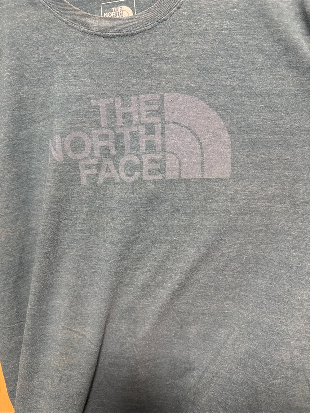 The North Face Men's Heather Blue Logo Crew Tee